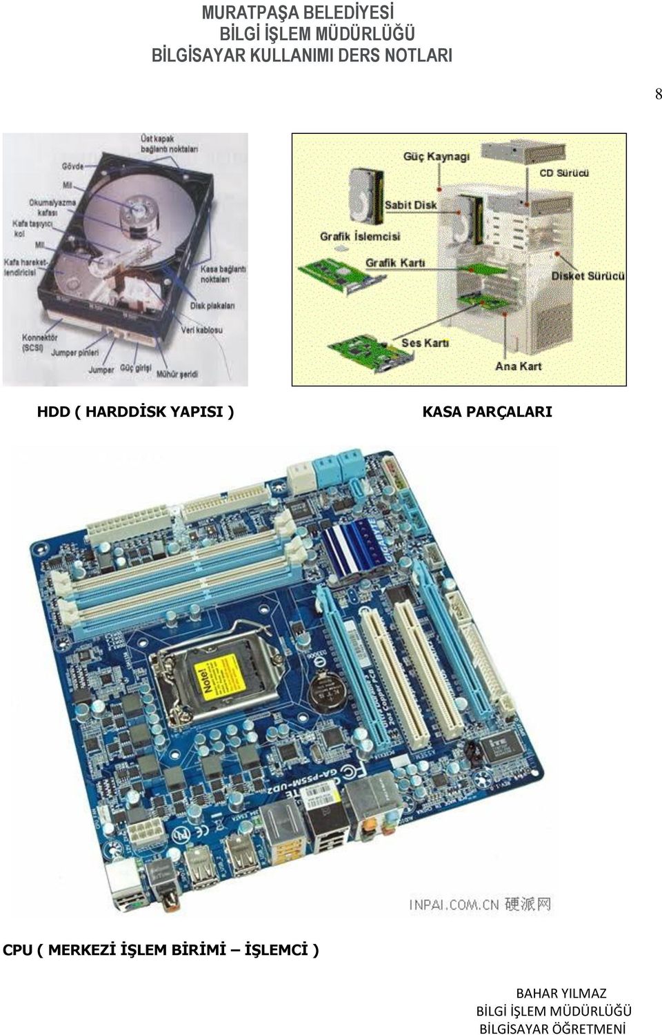 PARÇALARI CPU (