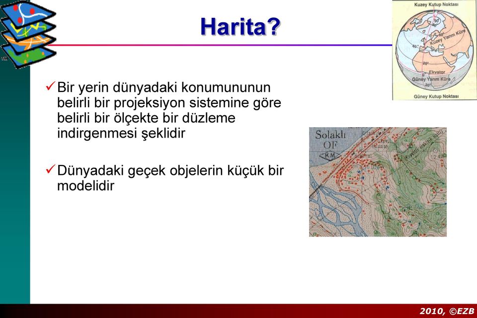 projeksiyon sistemine göre belirli bir