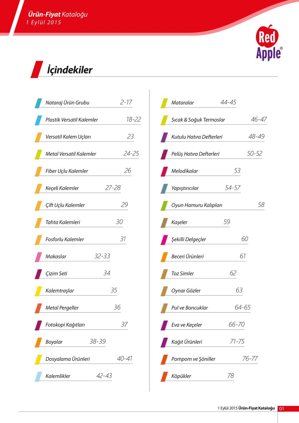 Yapıştırıcılar 54-57 Oyun Hamuru Kalıpları 58 Kaşeler 59 Şekilli Delgeçler 60 Makaslar Çizim Seti 32-33 34 Beceri Ürünleri 61 Toz Simler 62 Kalemtraşlar Metal Pergeller 35 36 Oynar Gözler 63 Pul