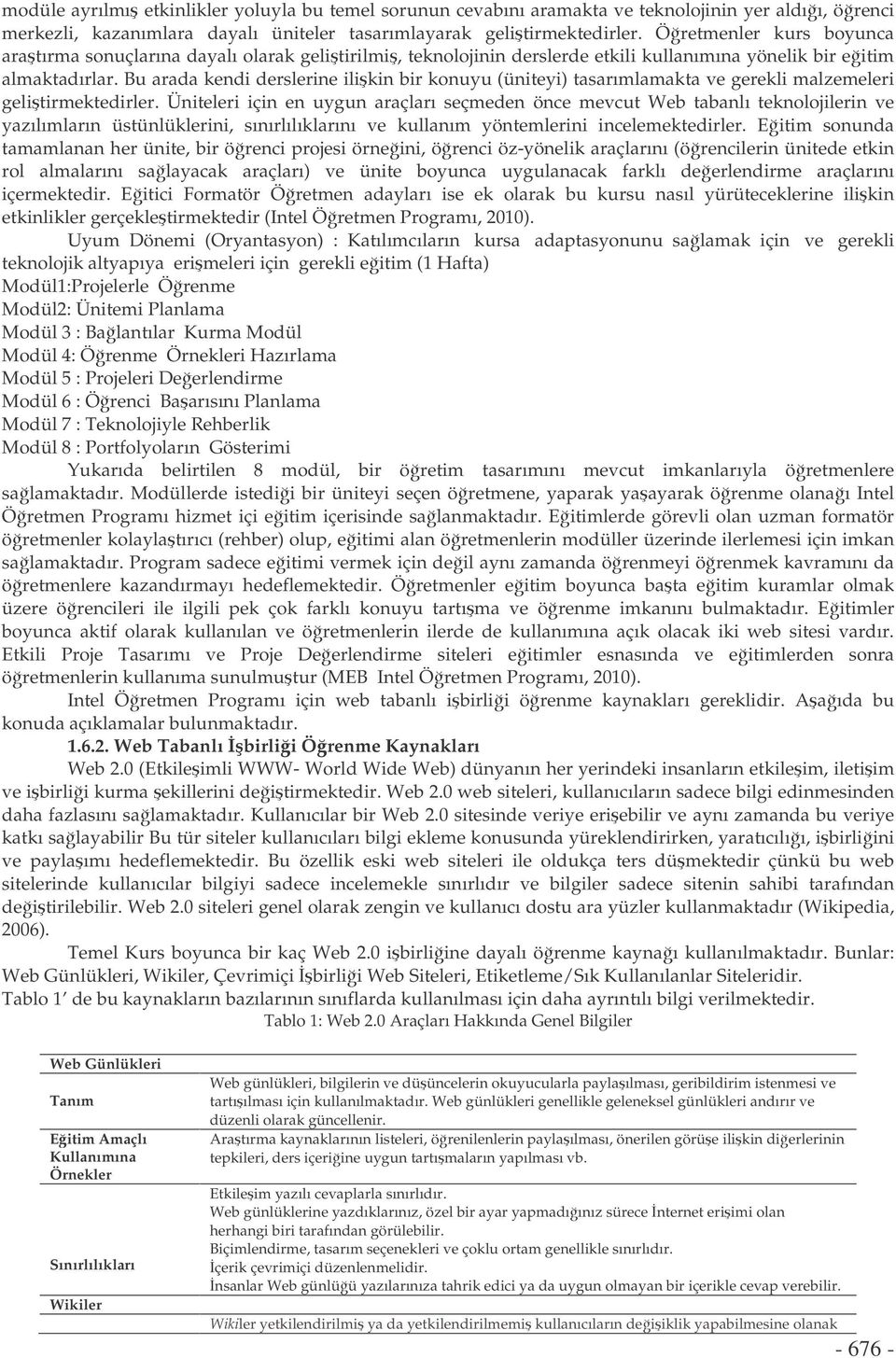 Bu arada kendi derslerine ilikin bir konuyu (üniteyi) tasarımlamakta ve gerekli malzemeleri gelitirmektedirler.