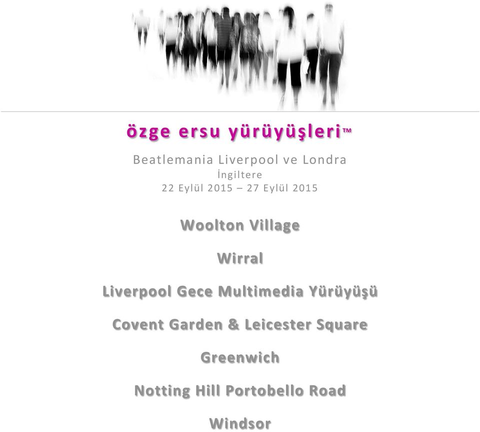 Wirral Liverpool Gece Multimedia Yürüyüşü Covent Garden &