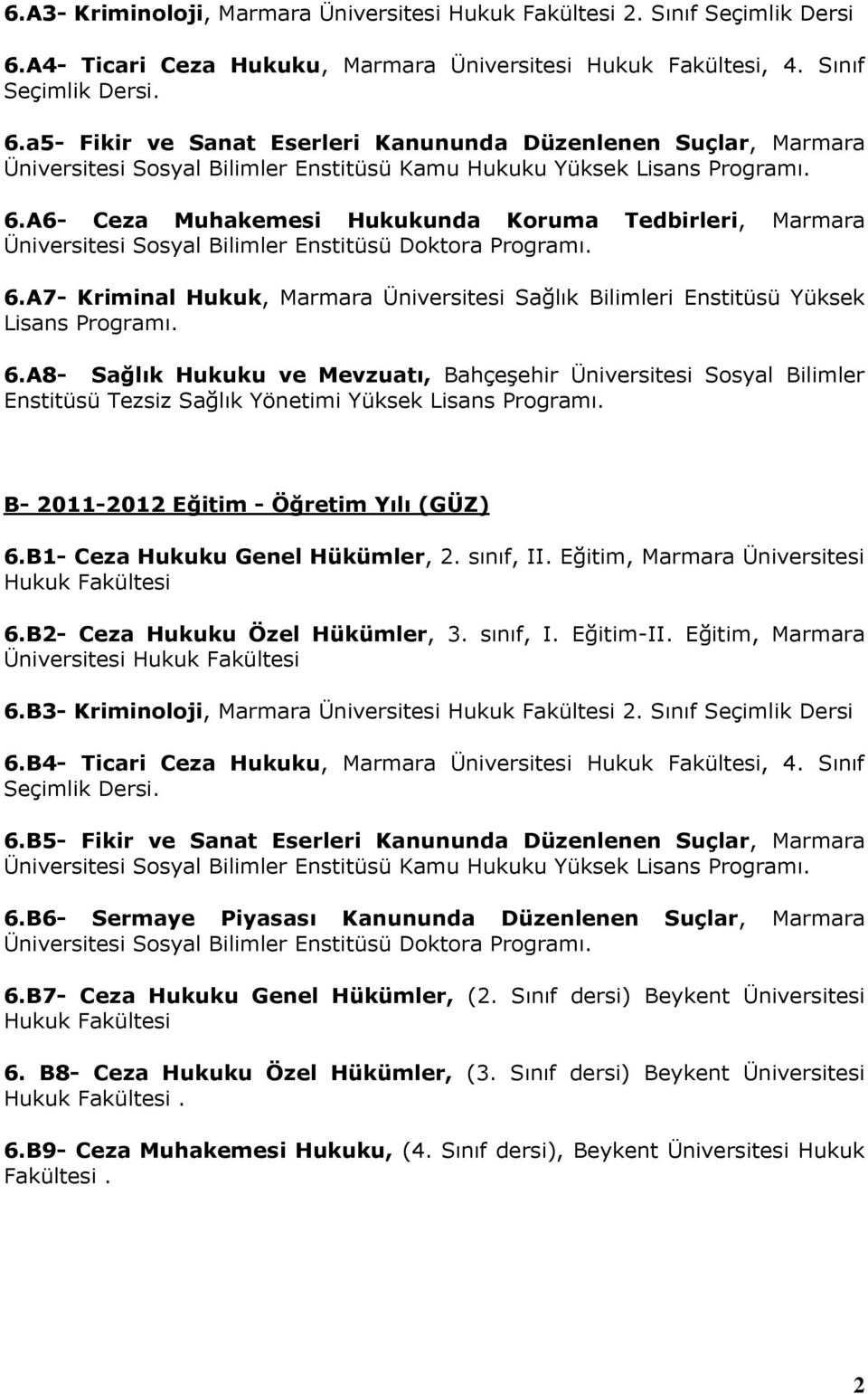 a5- Fikir ve Sanat Eserleri Kanununda Düzenlenen Suçlar, Marmara Üniversitesi Sosyal Bilimler Enstitüsü Kamu Hukuku Yüksek Lisans Programı. 6.