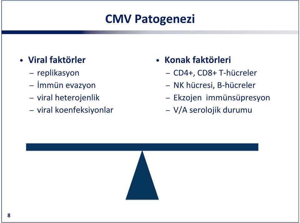 Konak faktörleri CD4+, CD8+ T-hücreler NK hücresi,