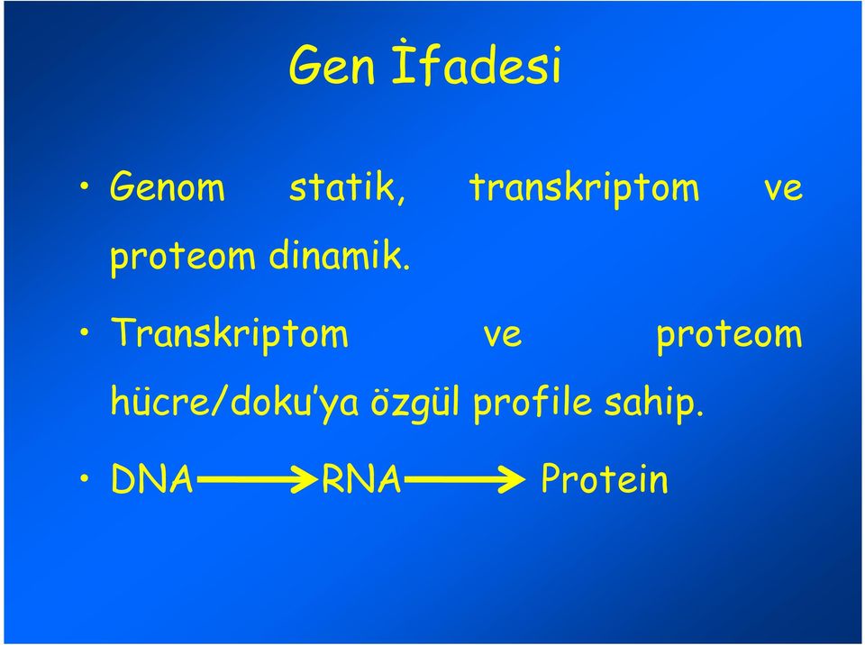Transkriptom ve proteom