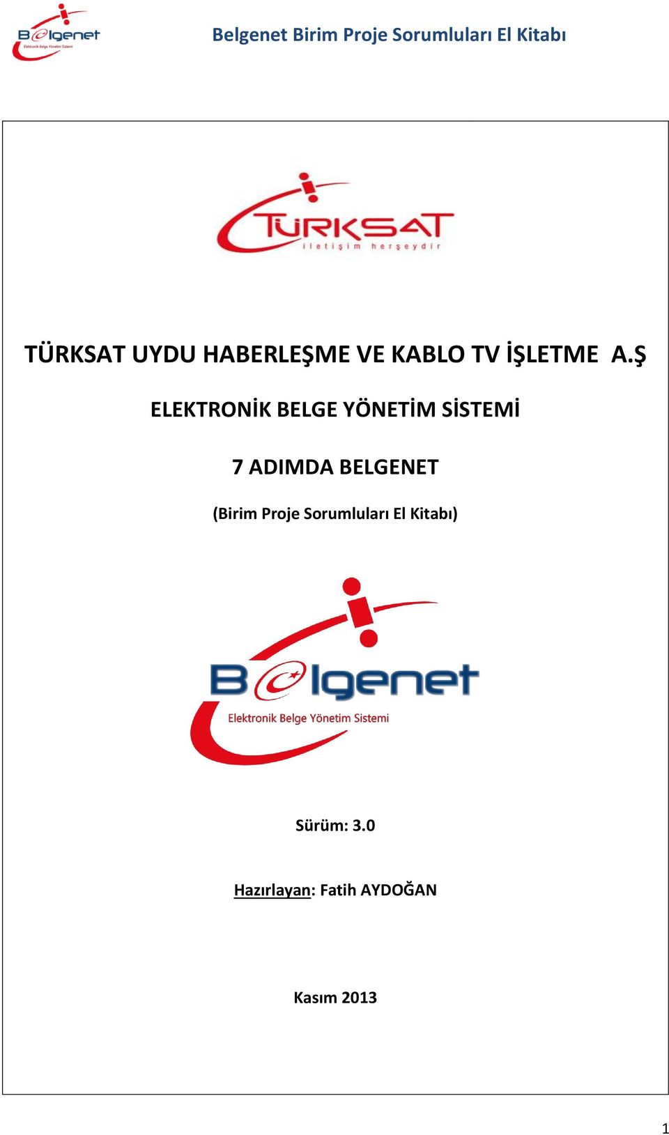 BELGENET (Birim Proje Sorumluları El Kitabı)