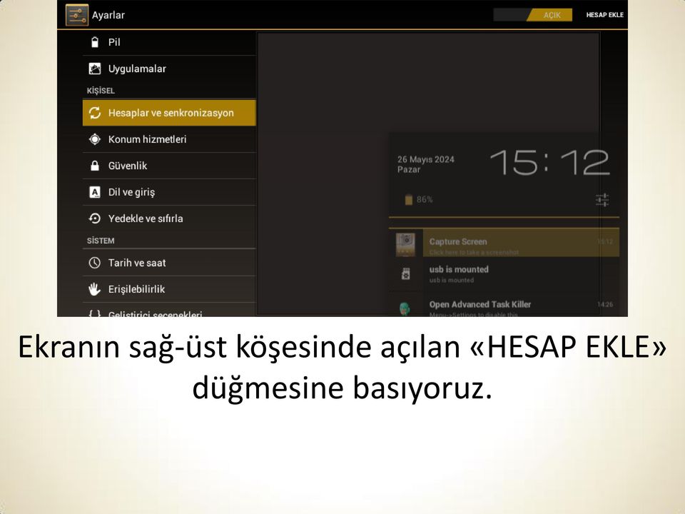 «HESAP EKLE»