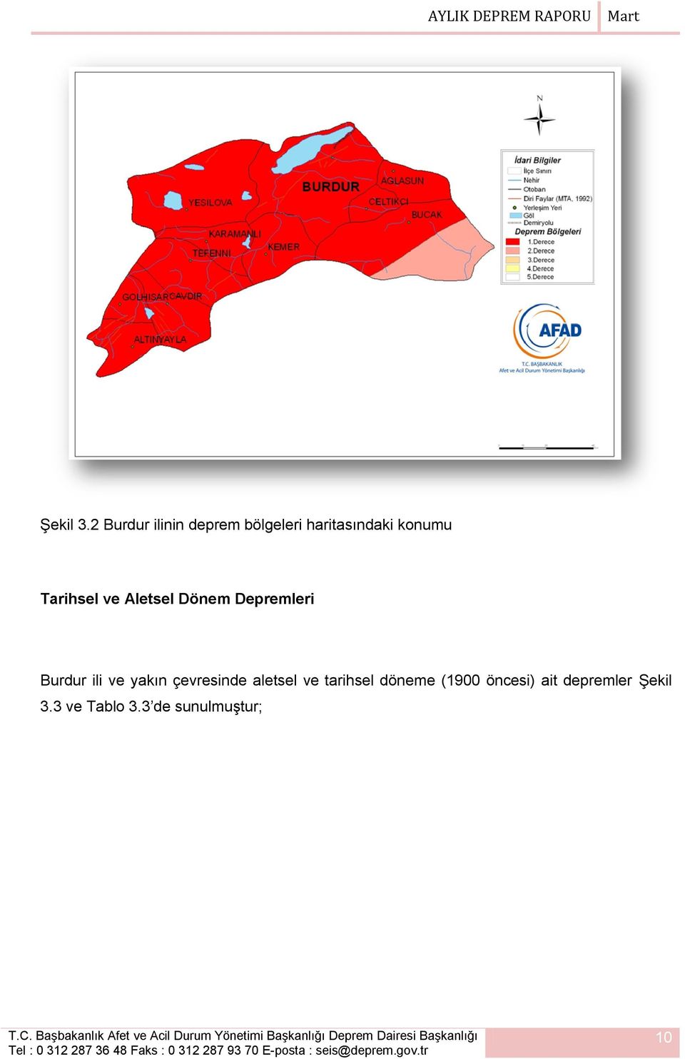 Tarihsel ve Aletsel Dönem Depremleri Burdur ili ve yakın