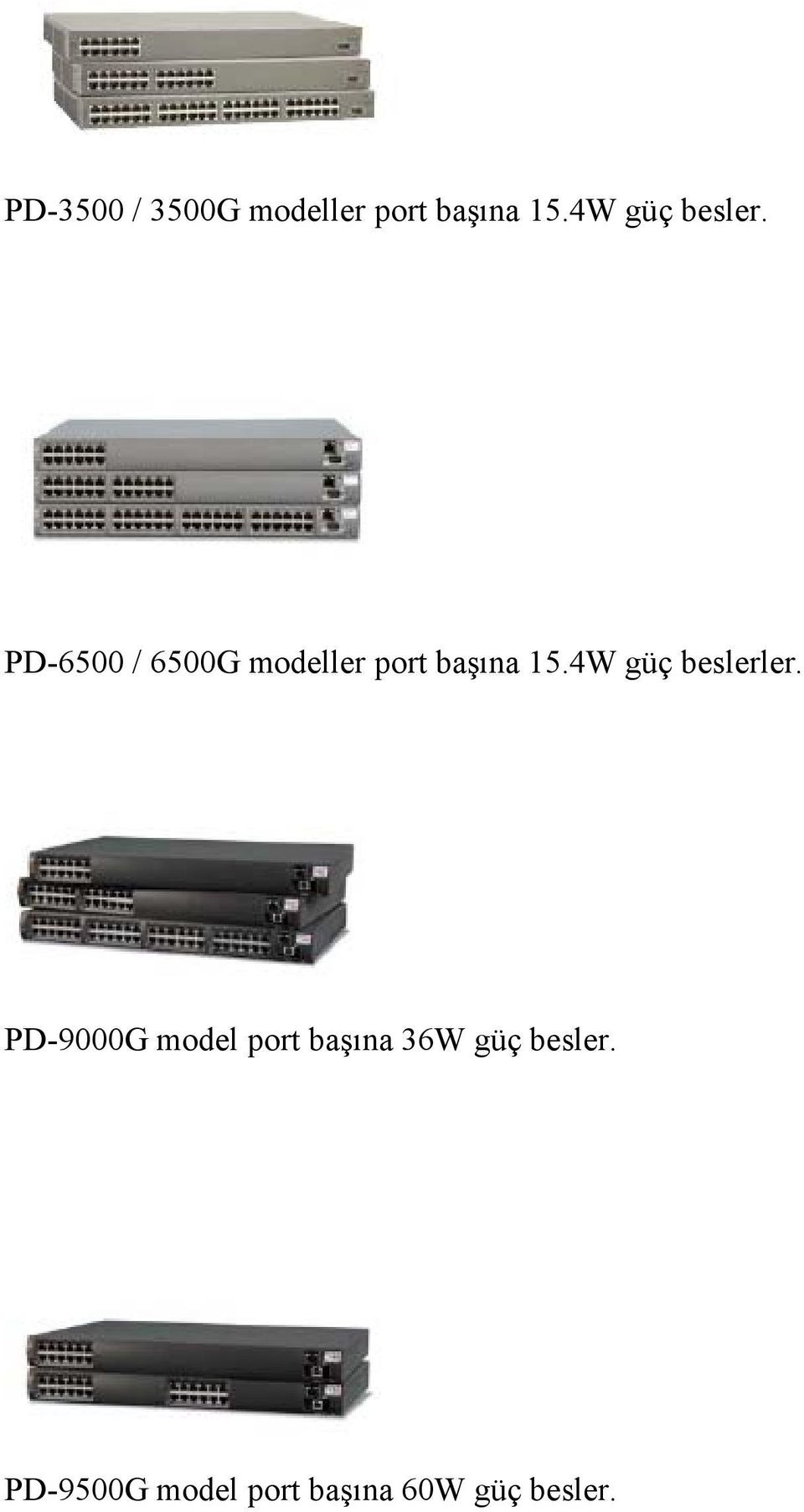 PD-6500 / 6500G modeller port başına 15.