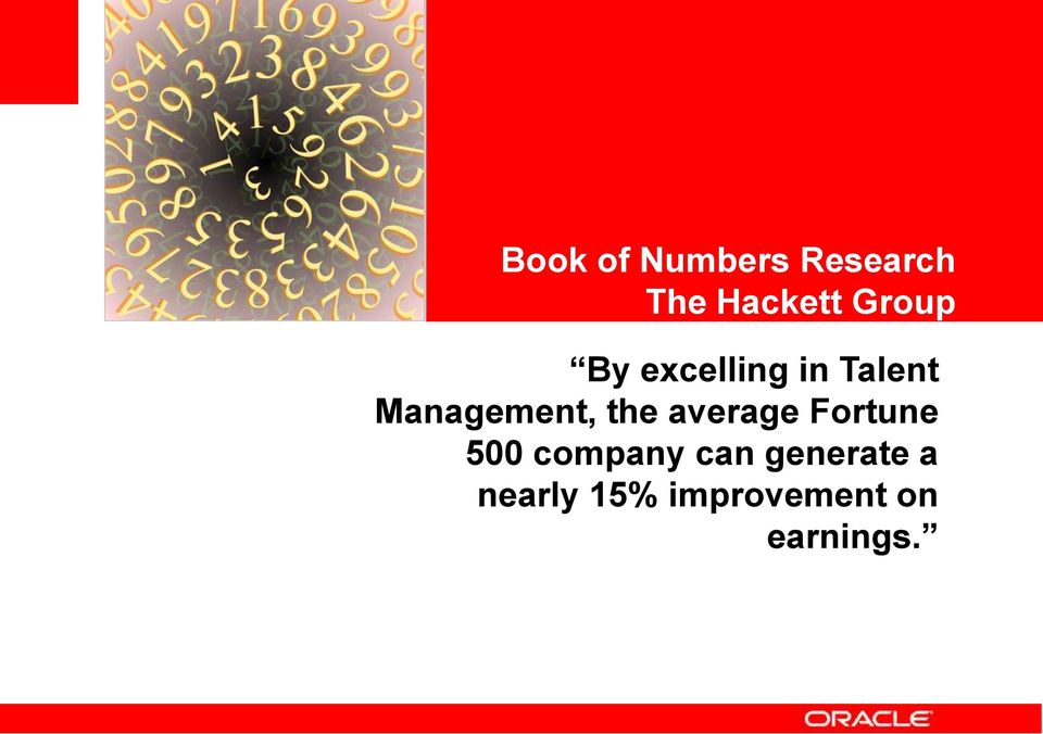 Talent Management, the average Fortune 500