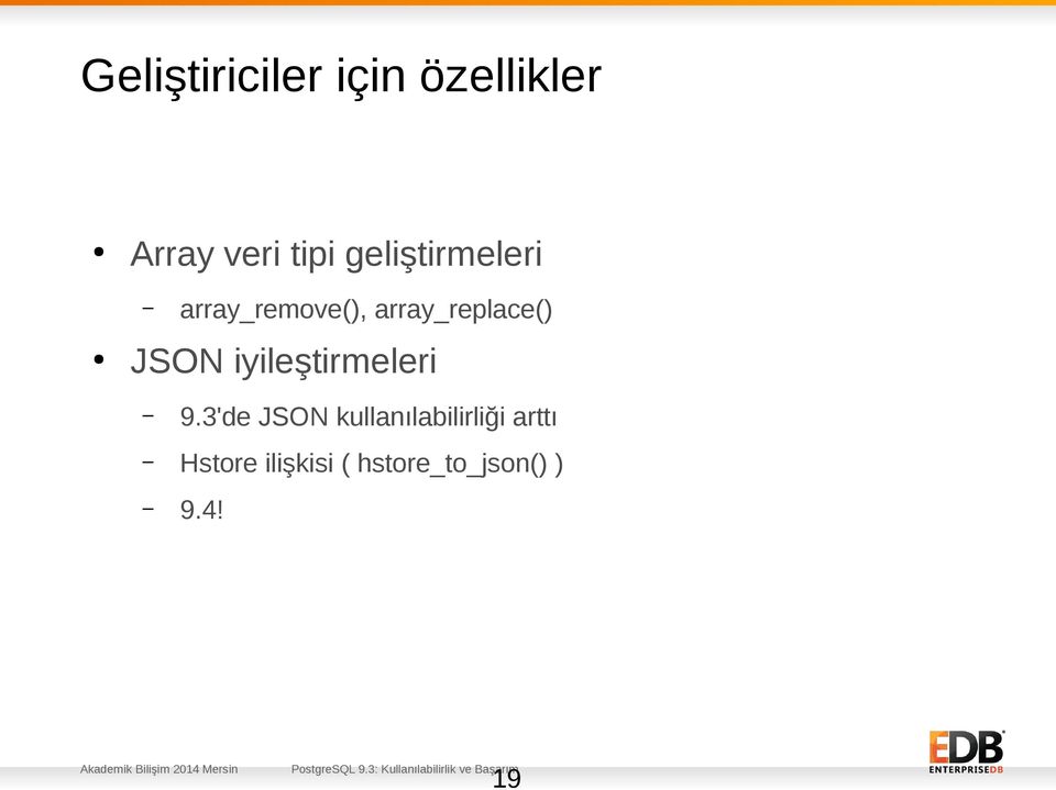 JSON iyileştirmeleri 9.