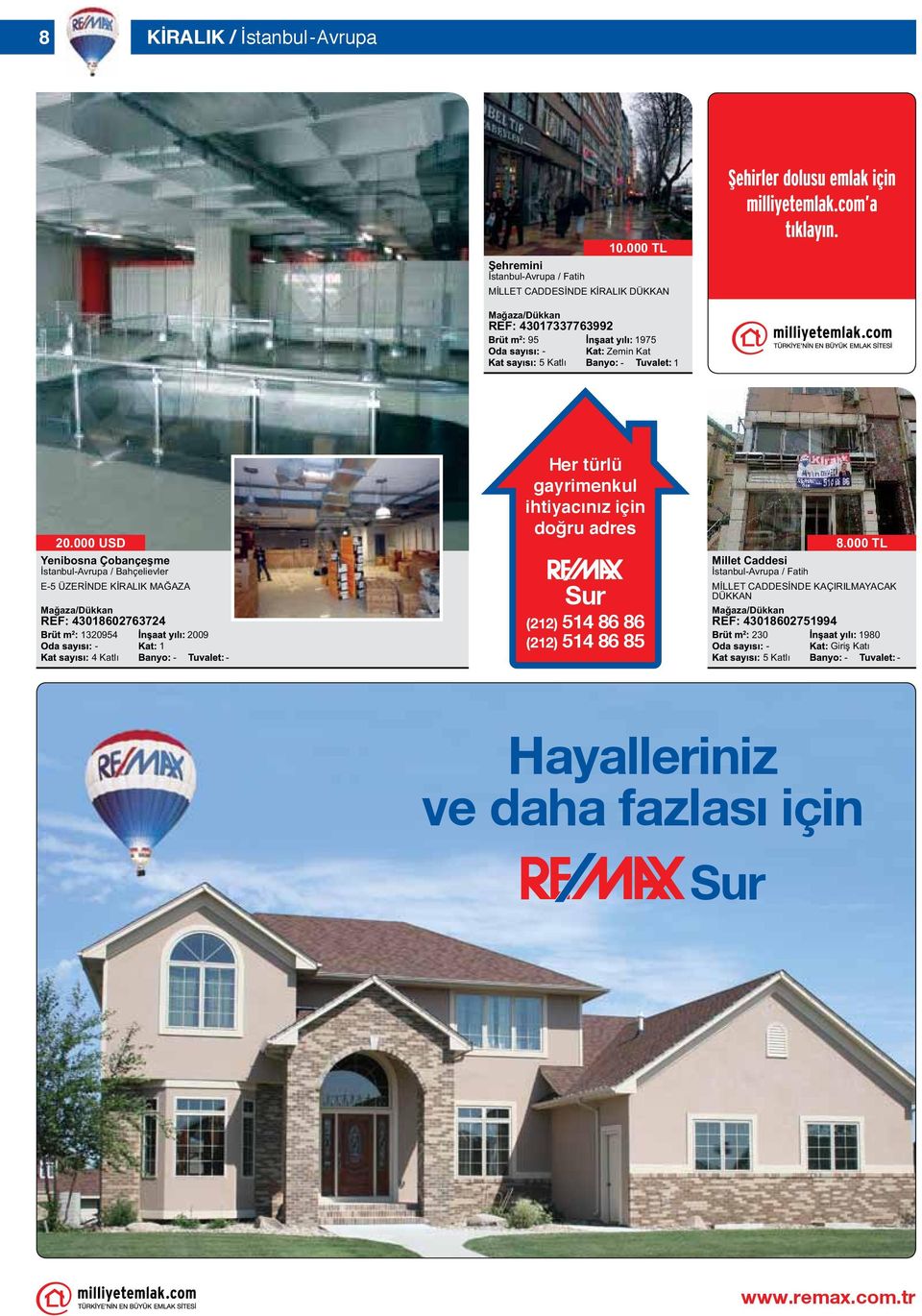 000 USD Yenibosna Çobançeşme İstanbulAvrupa / Bahçelievler E ÜZERİNDE KİRALIK MAĞAZA REF: 08077 09 Katlı 009