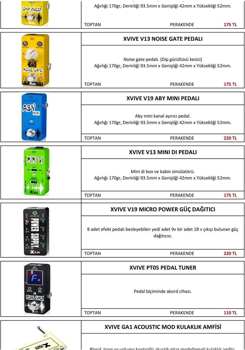 TOPTAN PERAKENDE 220 TL XVIVE V13 MINI DI PEDALI Mini di box ve kabin simülatörü.