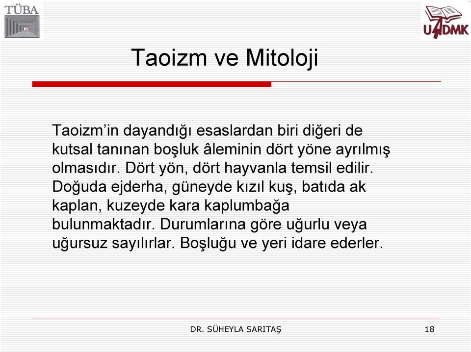 Doğuda ejderha, güneyde kızıl kuş, batıda ak kaplan, kuzeyde kara kaplumbağa