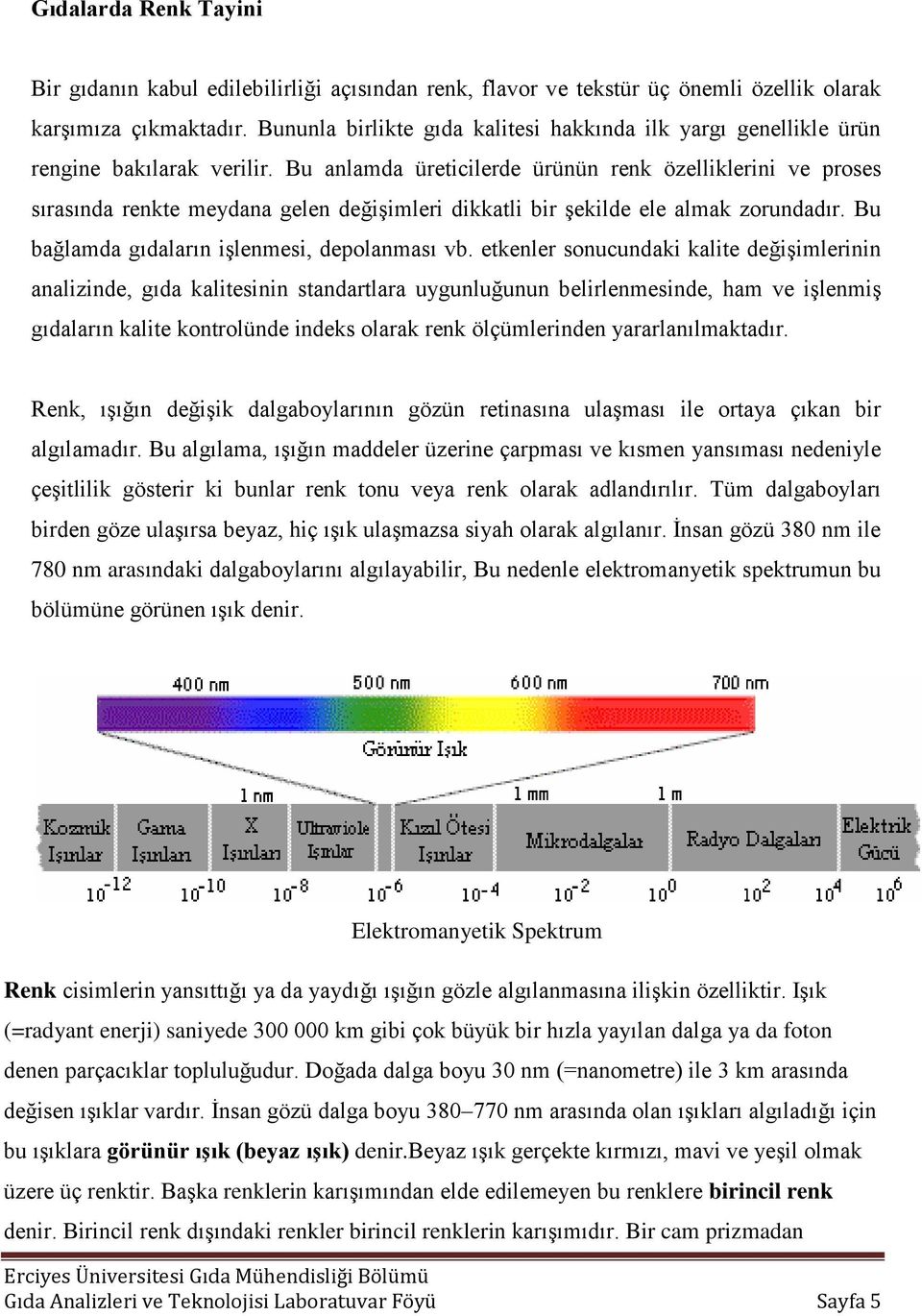 Bu anlamda üreticilerde ürünün renk özelliklerini ve proses sırasında renkte meydana gelen değişimleri dikkatli bir şekilde ele almak zorundadır. Bu bağlamda gıdaların işlenmesi, depolanması vb.