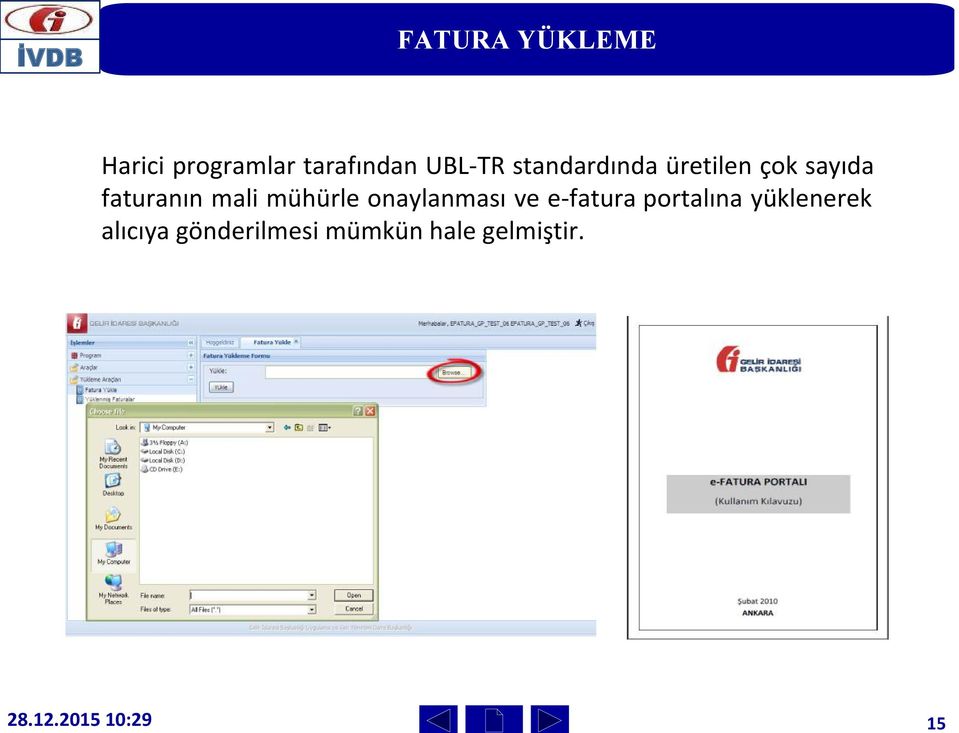 mali mühürle onaylanması ve e-fatura portalına