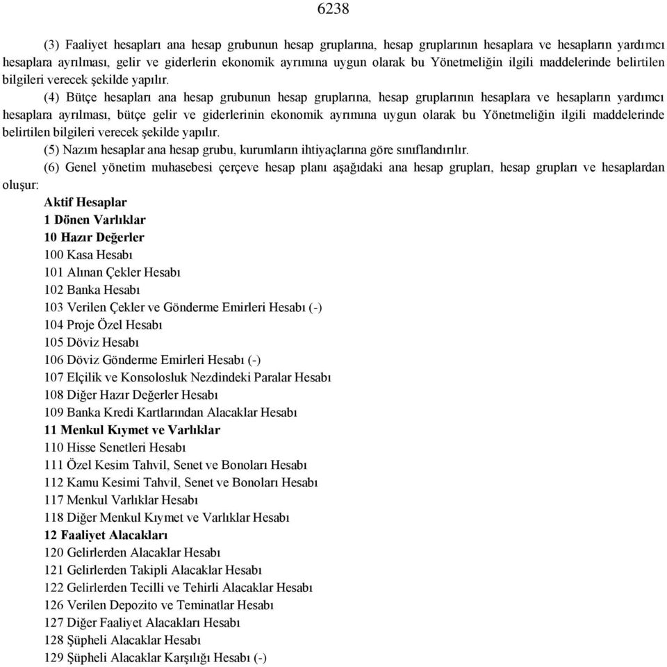 (4) Bütçe hesapları ana hesap grubunun hesap gruplarına, hesap gruplarının hesaplara ve hesapların yardımcı hesaplara ayrılması, bütçe gelir ve giderlerinin ekonomik ayrımına uygun olarak bu  (5)