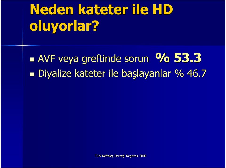 3 Diyalize kateter ile başlayanlar