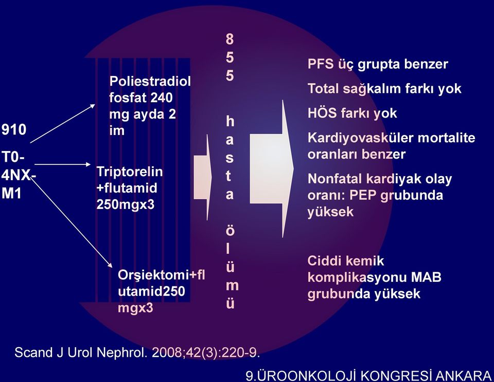 farkı yok HÖS farkı yok Kardiyovasküler mortalite oranları benzer Nonfatal kardiyak olay