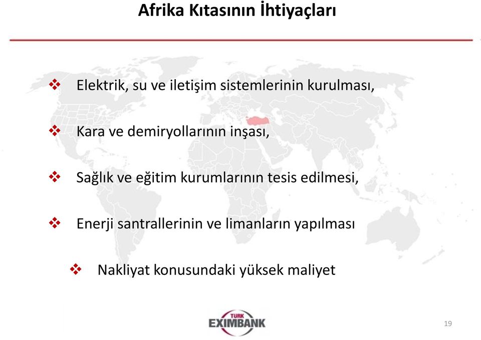 Sağlık ve eğitim kurumlarının tesis edilmesi, Enerji