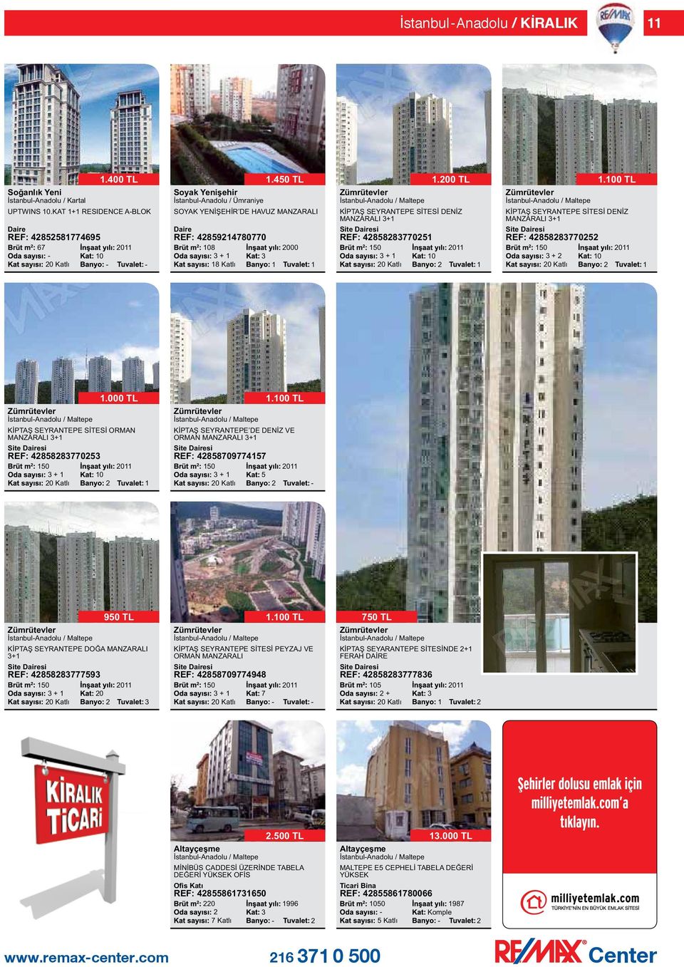 450 TL 000 İstanbulAnadolu / Maltepe KİPTAŞ SEYRANTEPE SİTESİ DENİZ MANZARALI + REF: 485887705 50 + 0 0 Katlı.