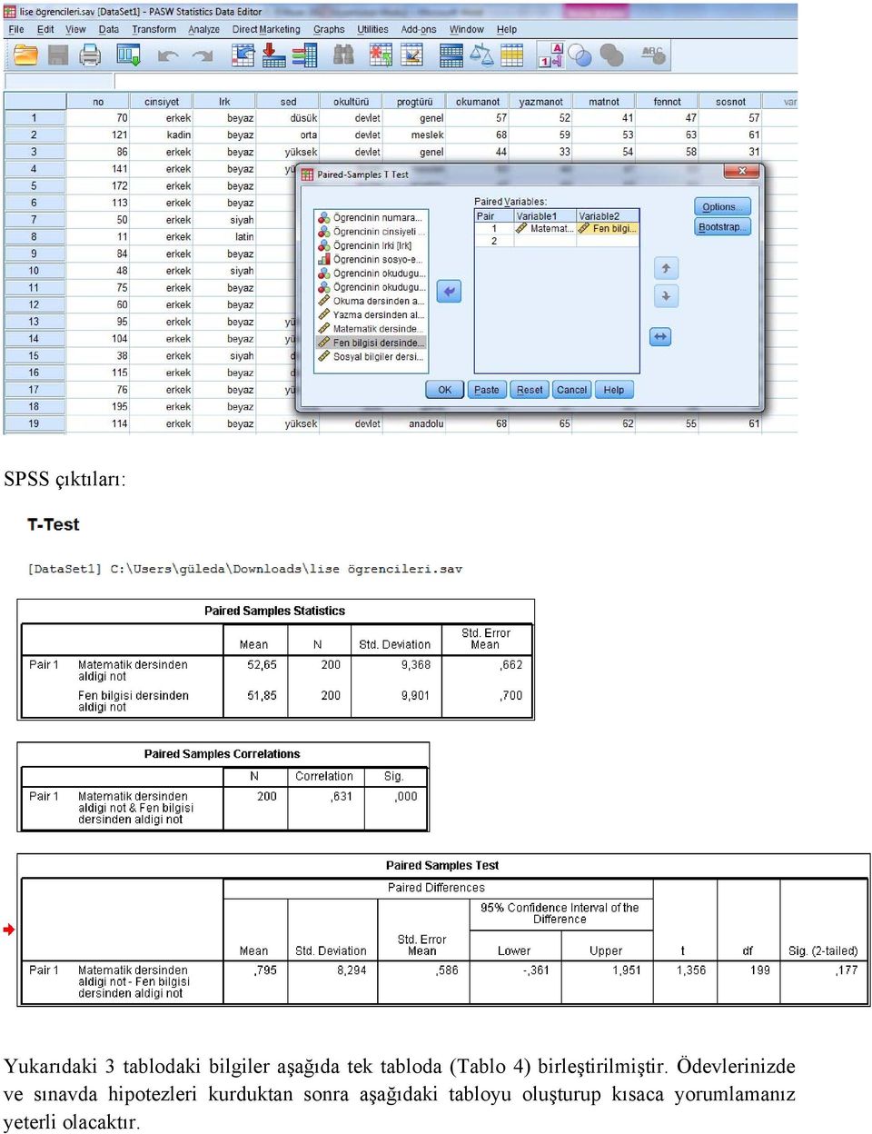 Ödevlerinizde ve sınavda hipotezleri kurduktan sonra