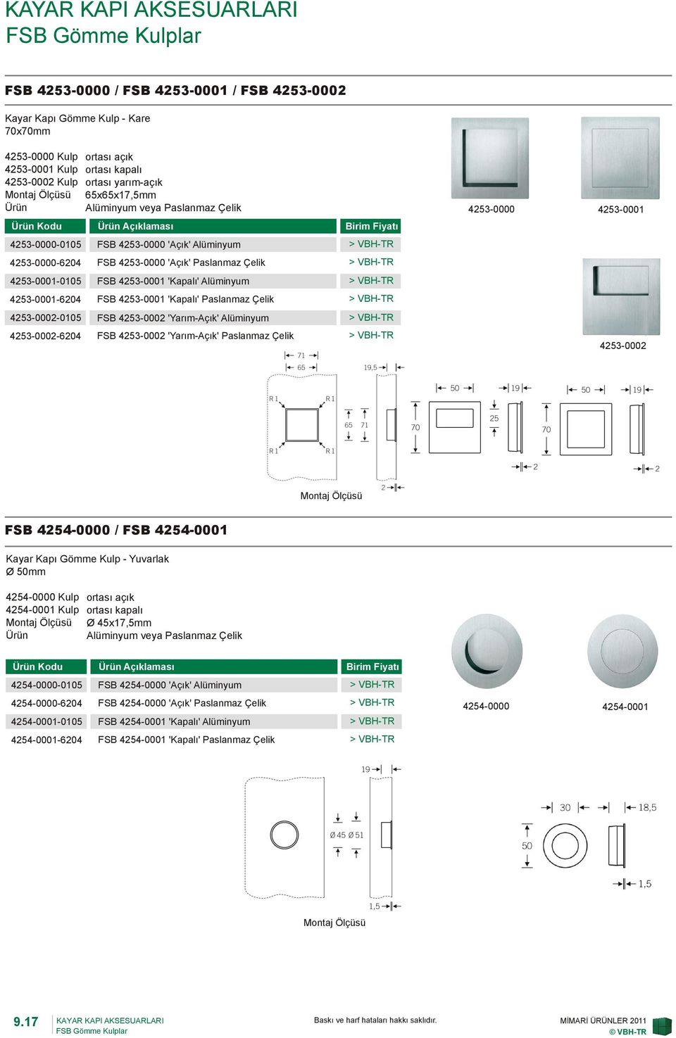 Paslanmaz Çelik FSB 4253-0001 'Kapalı' Alüminyum FSB 4253-0001 'Kapalı' Paslanmaz Çelik FSB 4253-0002 'Yarım-Açık' Alüminyum FSB 4253-0002 'Yarım-Açık' Paslanmaz Çelik 4253-0000 4253-0001 4253-0002