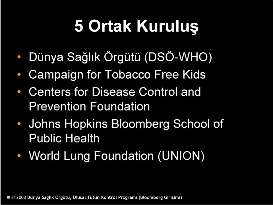 Control and Prevention Foundation Johns Hopkins