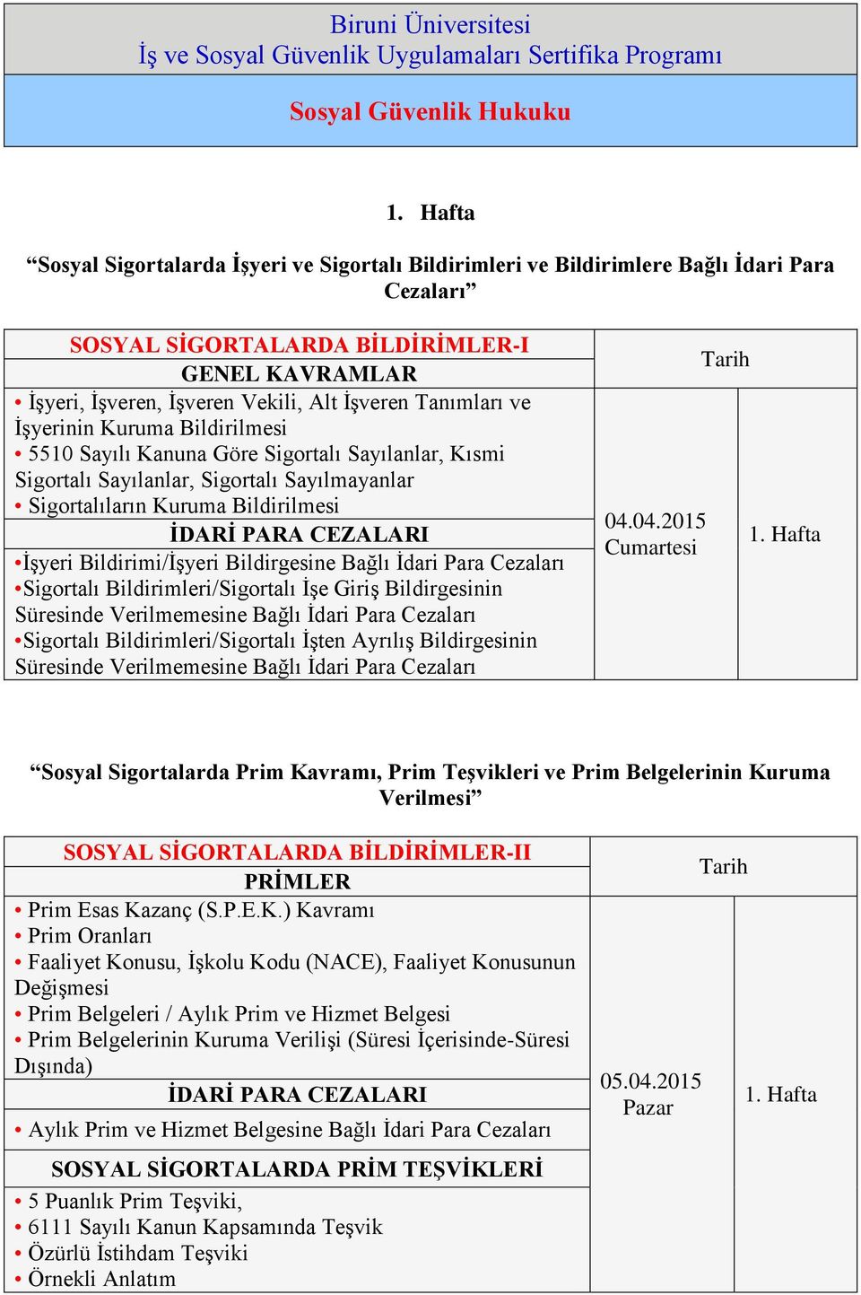 Sayılanlar, Sigortalı Sayılmayanlar Sigortalıların Kuruma Bildirilmesi İDARİ PARA CEZALARI İşyeri Bildirimi/İşyeri Bildirgesine Bağlı İdari Para Cezaları Sigortalı Bildirimleri/Sigortalı İşe Giriş