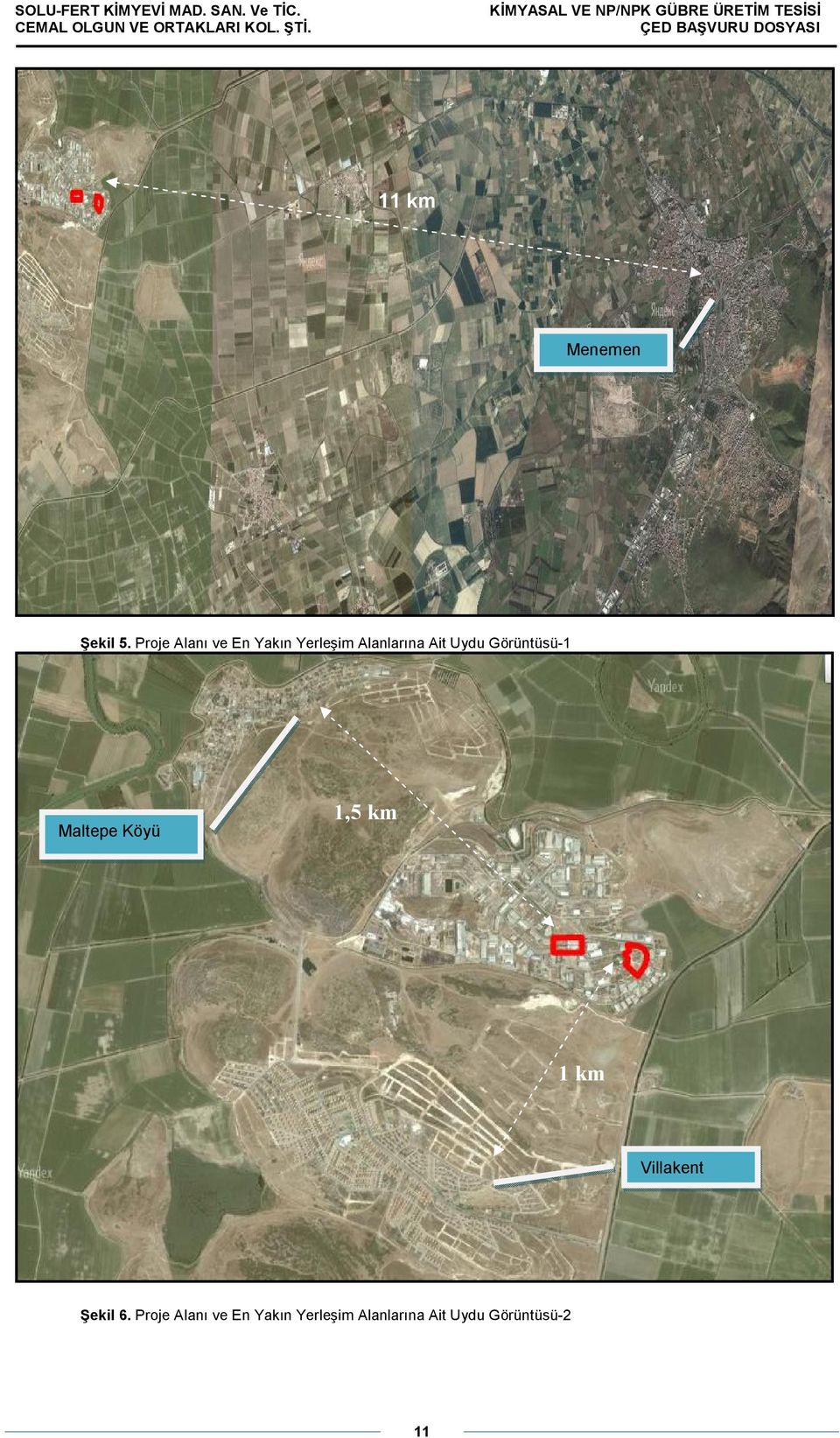 Uydu Görüntüsü-1 Maltepe Köyü 1,5 km 1 km