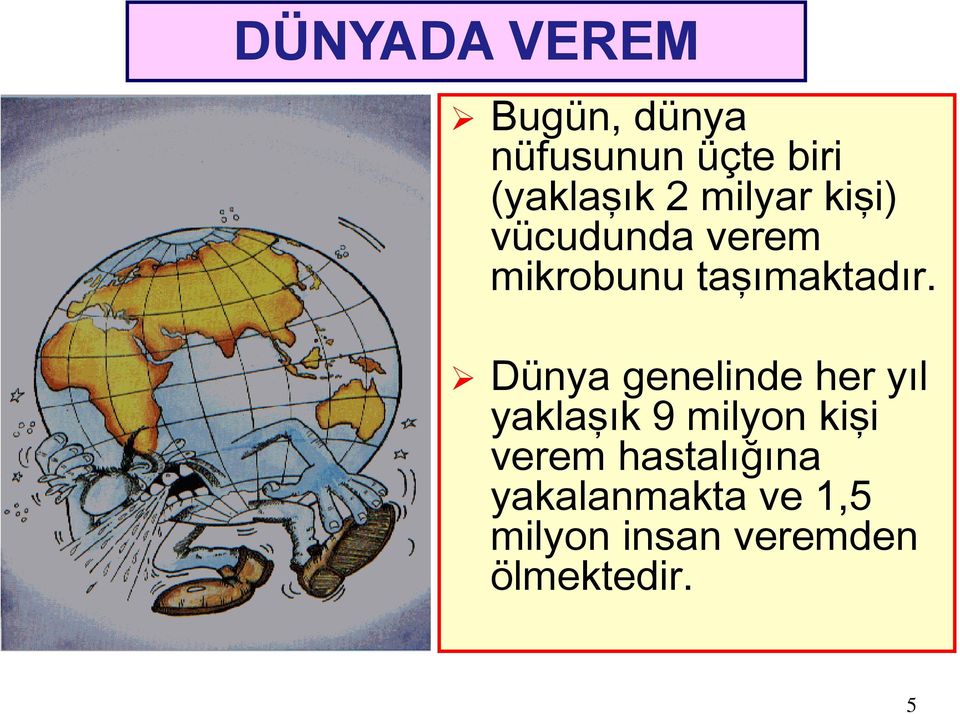 Dünya genelinde her yıl yaklaşık 9 milyon kişi verem