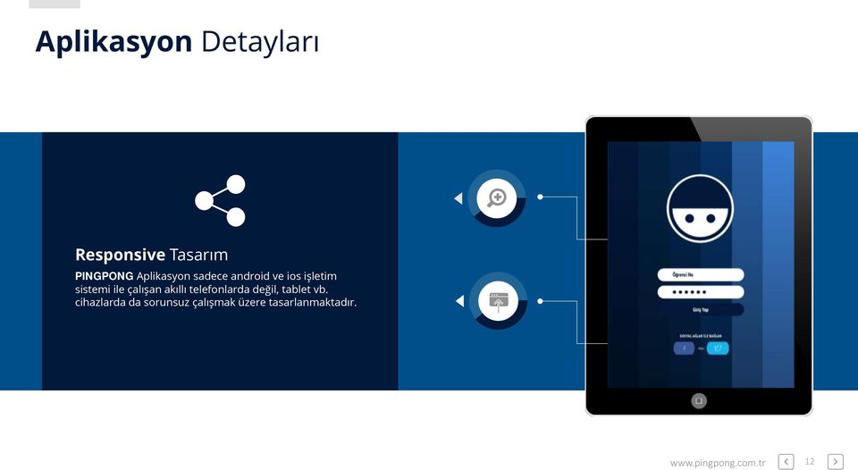 ile çalışan akıllı telefonlarda değil, tablet vb.