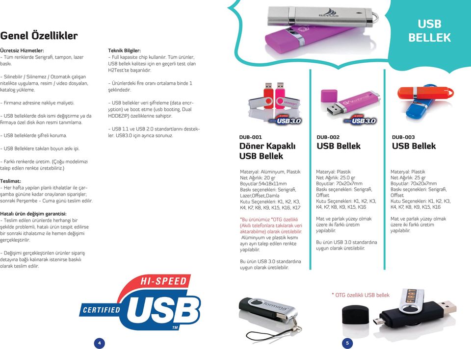 - Firmanız adresine nakliye maliyeti. - USB belleklerde disk ismi değiştirme ya da firmaya özel disk ikon resmi tanımlama. - USB belleklerde şifreli koruma. - lere takılan boyun askı ipi.