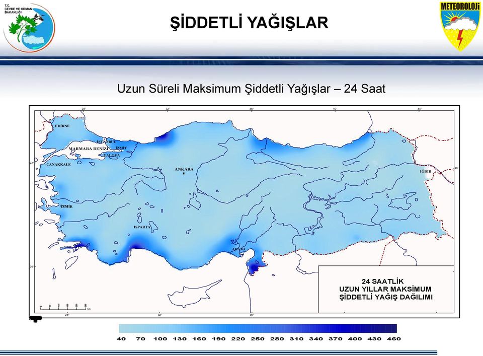 YAĞIŞ DAĞILIMI km 105.00 80.00 52.00 70.00 102.00 104.00 55.00 50.00 45.00 75.00 66.00 95.00 65.00 73.00 78.00 60.00 88.