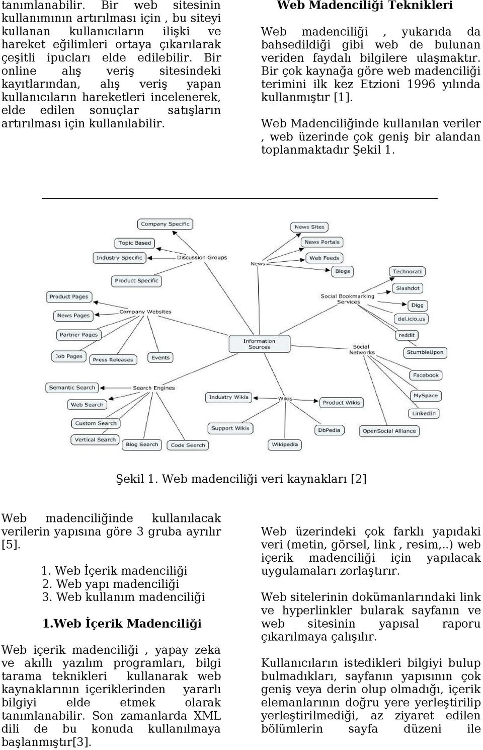 Web Madenciliği Teknikleri Web madenciliği, yukarıda da bahsedildiği gibi web de bulunan veriden faydalı bilgilere ulaşmaktır.