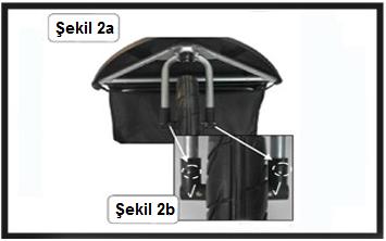 1. Bebek arabasını yukarıdaki şekilde oklarla gösterilen biçimde itme sapını yukarı çekerek açınız.