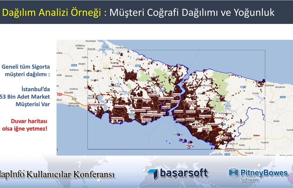 müşteri dağılımı : İstanbul da 3 Bin Adet