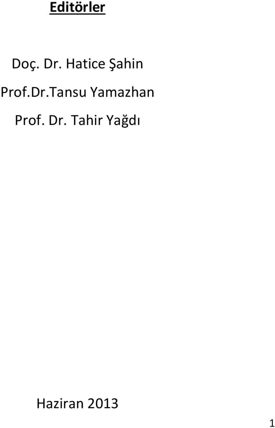 Tansu Yamazhan Prof.