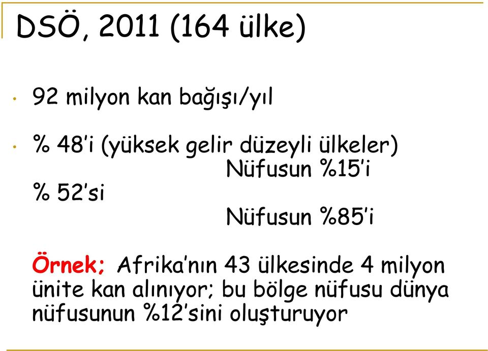 Nüfusun %85 i Örnek; Afrika nın 43 ülkesinde 4 milyon