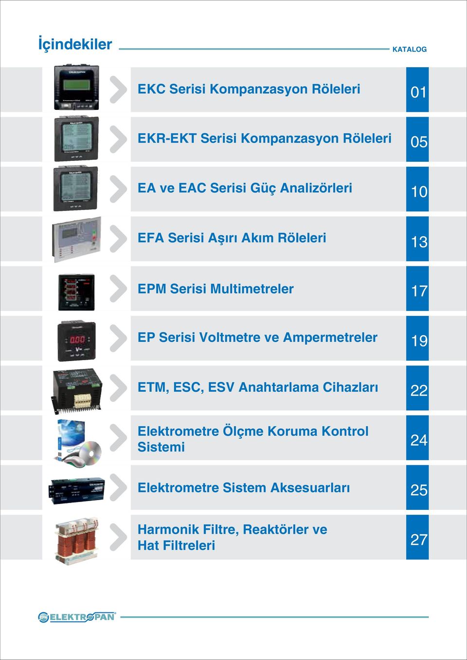 Voltmetre ve Ampermetreler 9 ETM, EC, EV Anahtarlama Cihazları 22 Elektrometre Ölçme Koruma