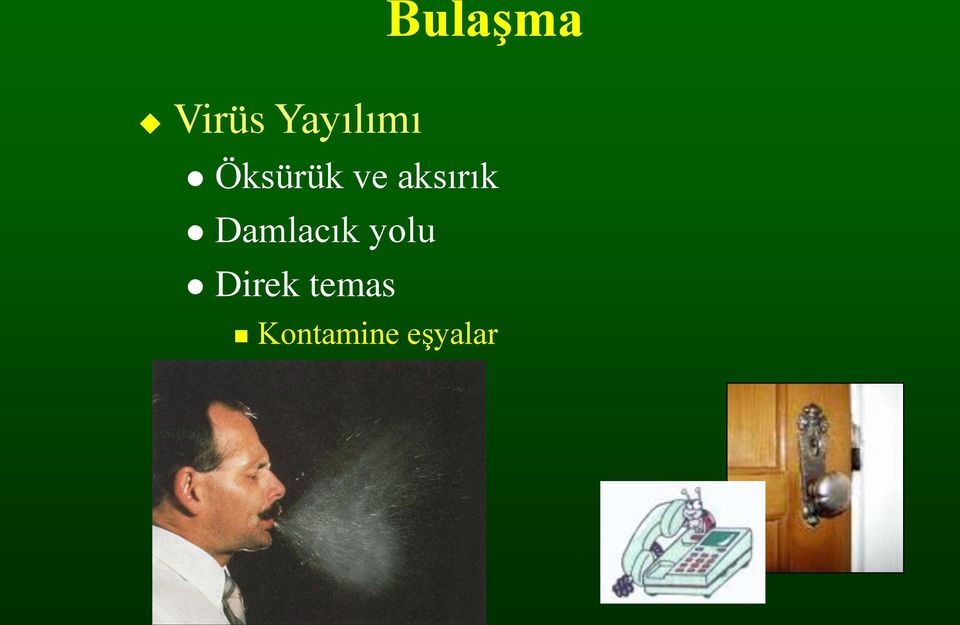 aksırık Damlacık yolu