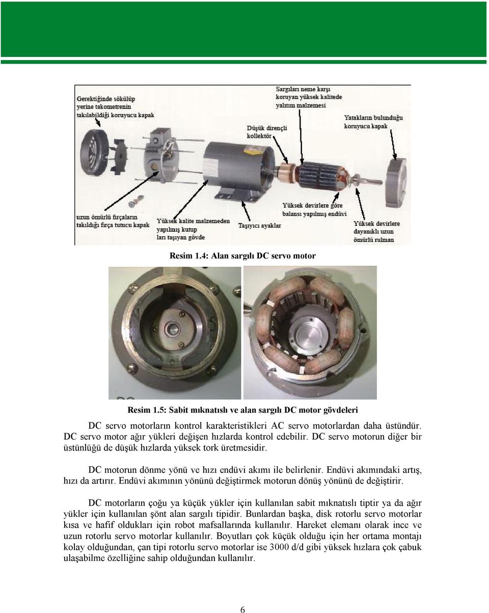 DC motorun dönme yönü ve hızı endüvi akımı ile belirlenir. Endüvi akımındaki artış, hızı da artırır. Endüvi akımının yönünü değiştirmek motorun dönüş yönünü de değiştirir.