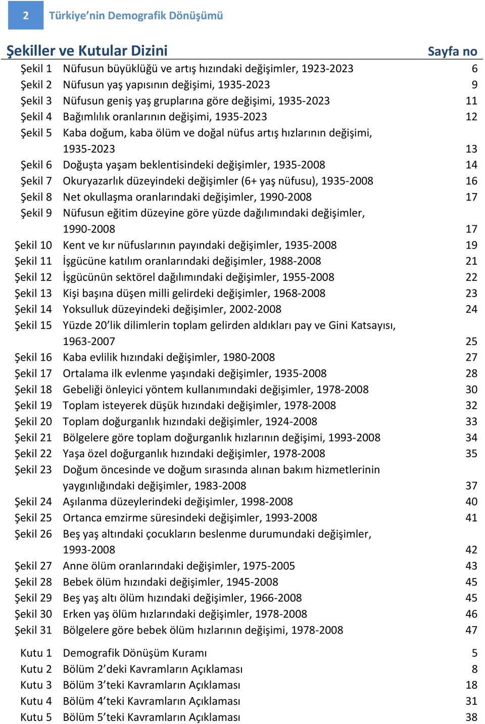 Şekil 6 Doğuşta yaşam beklentisindeki değişimler, 1935 2008 14 Şekil 7 Okuryazarlık düzeyindeki değişimler (6+ yaş nüfusu), 1935 2008 16 Şekil 8 Net okullaşma oranlarındaki değişimler, 1990 2008 17