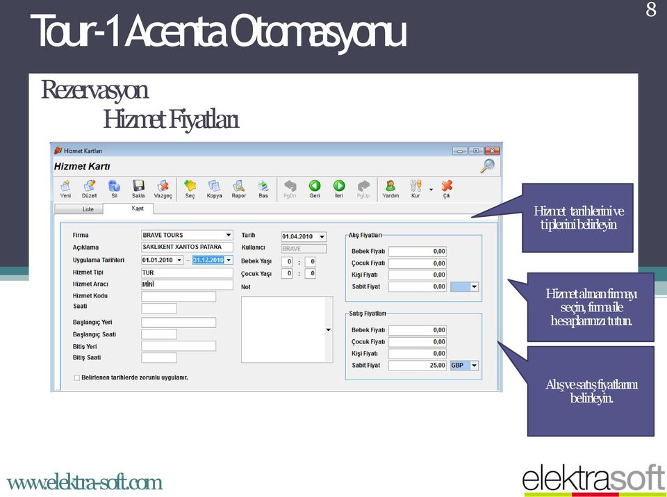 firmayı seçin, firma ile hesaplarınızı