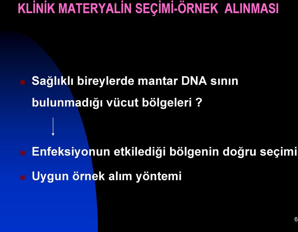 bulunmadığı vücut bölgeleri?