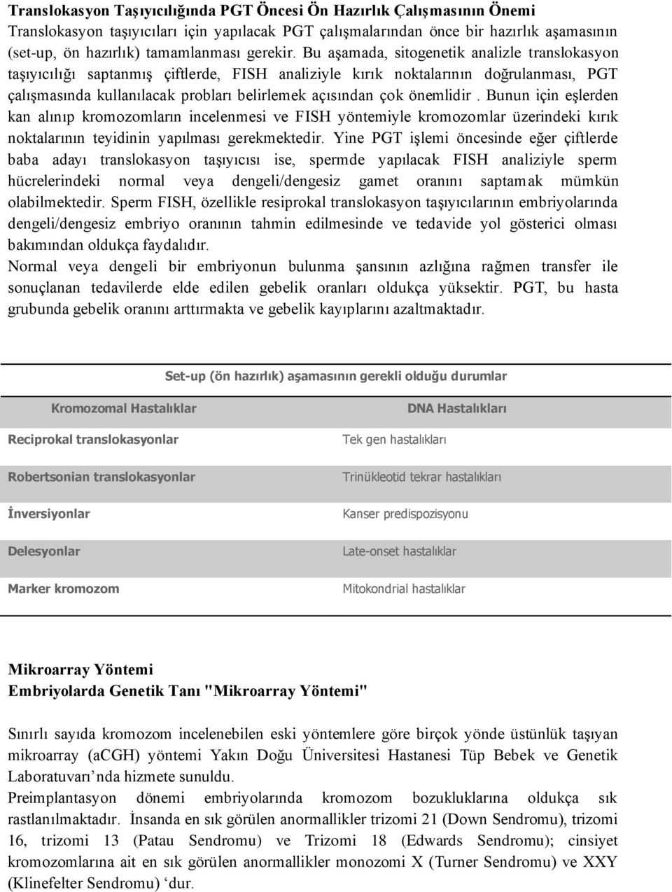 Bu aşamada, sitogenetik analizle translokasyon taşıyıcılığı saptanmış çiftlerde, FISH analiziyle kırık noktalarının doğrulanması, PGT çalışmasında kullanılacak probları belirlemek açısından çok