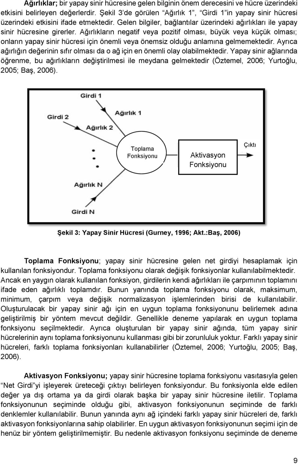 Ağırlıkların negatif veya pozitif olması, büyük veya küçük olması; onların yapay sinir hücresi için önemli veya önemsiz olduğu anlamına gelmemektedir.