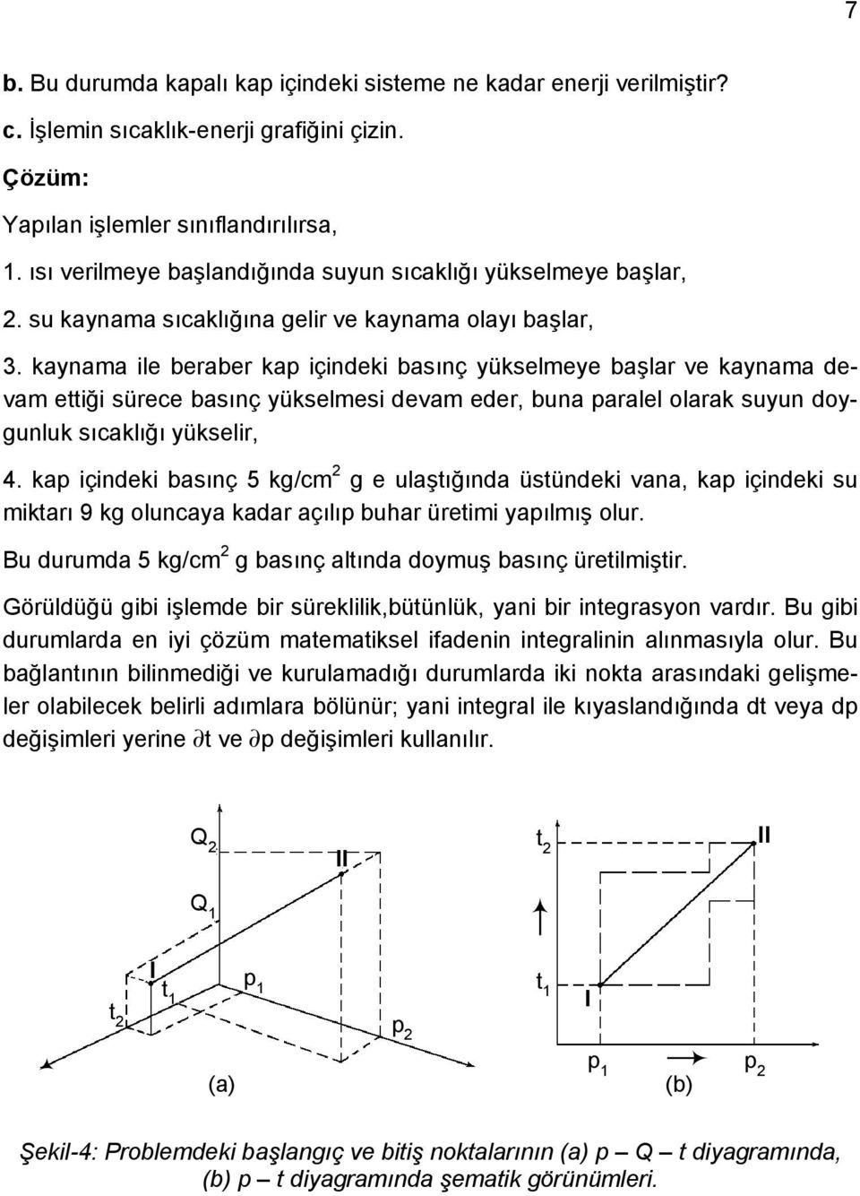 kaynama ile beraber kap içindeki basınç yükselmeye başlar ve kaynama devam ettiği sürece basınç yükselmesi devam eder, buna paralel olarak suyun doygunluk sıcaklığı yükselir, 4.