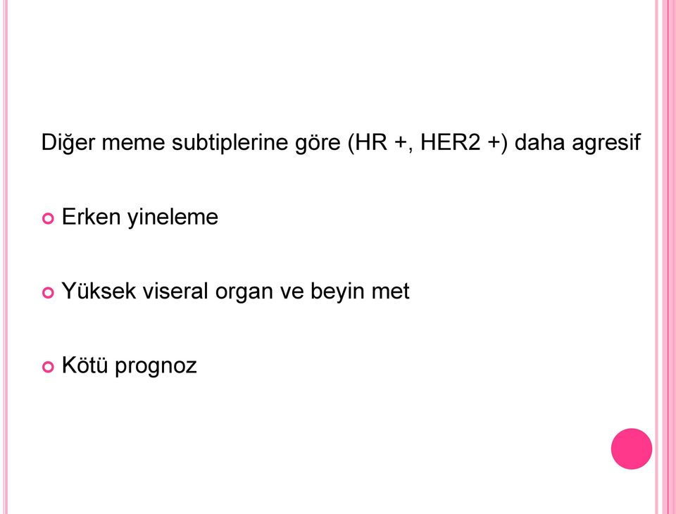 Erken yineleme Yüksek viseral