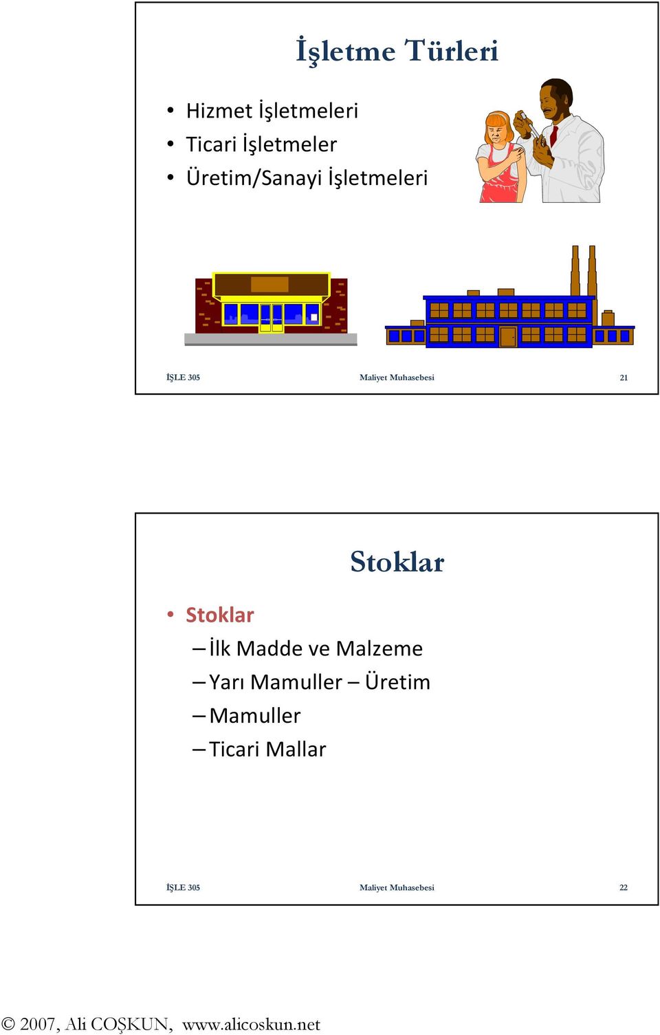 İşletmeleri 21 Stoklar Stoklar İlk Madde