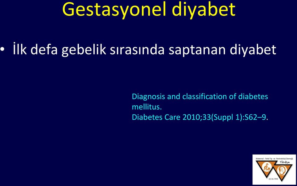 and classification of diabetes